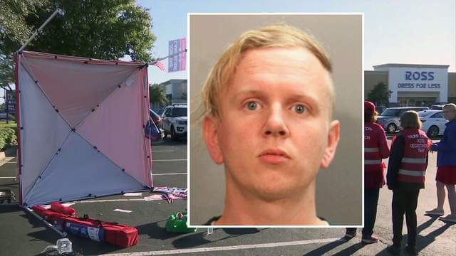 A Florida man was charged for driving into the GOP Voter Registration tent