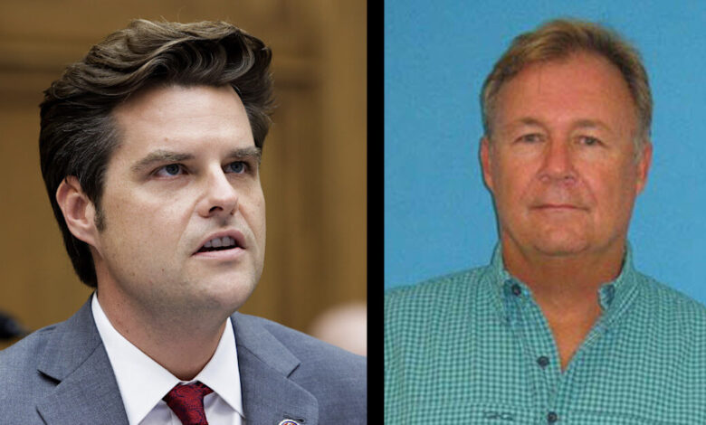 A Florida man was charged with extorting Representative Gaetz's family