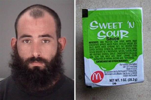 A Florida man was arrested for throwing McDonald’s sauce at his girlfriend