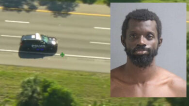 A Florida man chased through two counties by law enforcement, badly damaged the deputies' vehicles