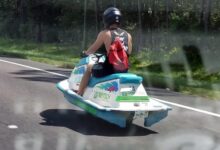 Florida man built himself a motorcycle made from a jet ski and wandered the streets