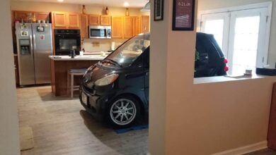 A Florida man parked his car in the kitchen of his house so his smart car wouldn't be blown away in a hurricane